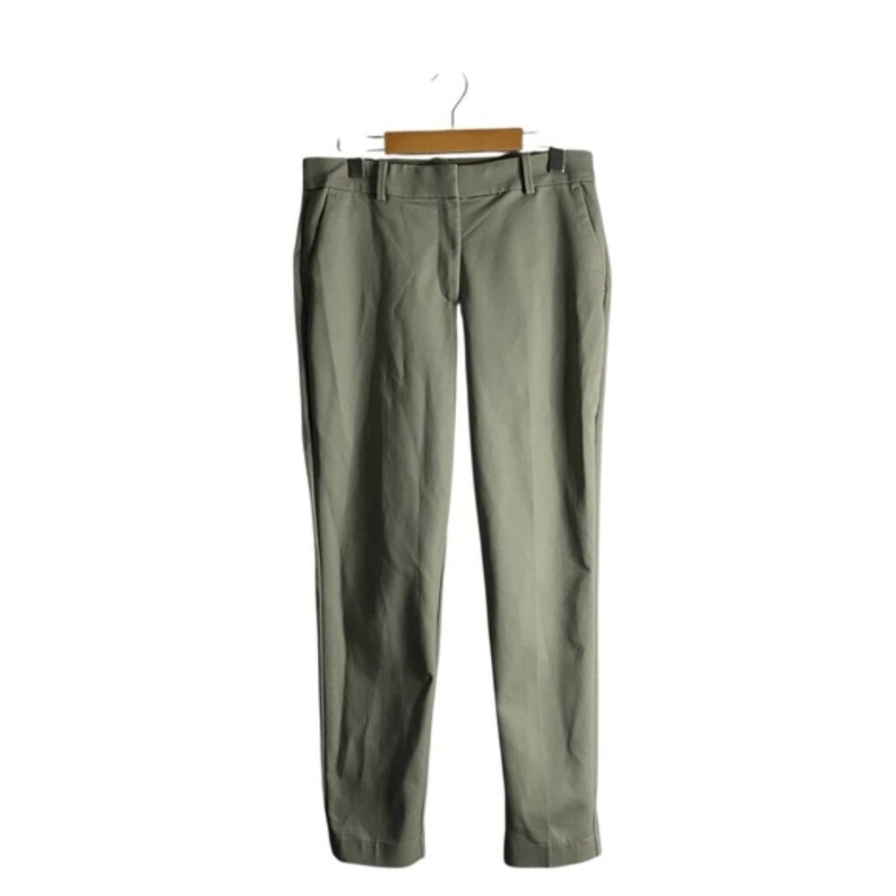 H&M Women's Green Mid Rise Semi-Formal Slim Fit Pant